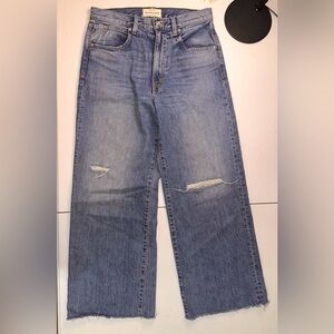 SLVRLAKE Jeans Women's Size 29 Blue Grace Crop Rockaway wash Blue Distressed